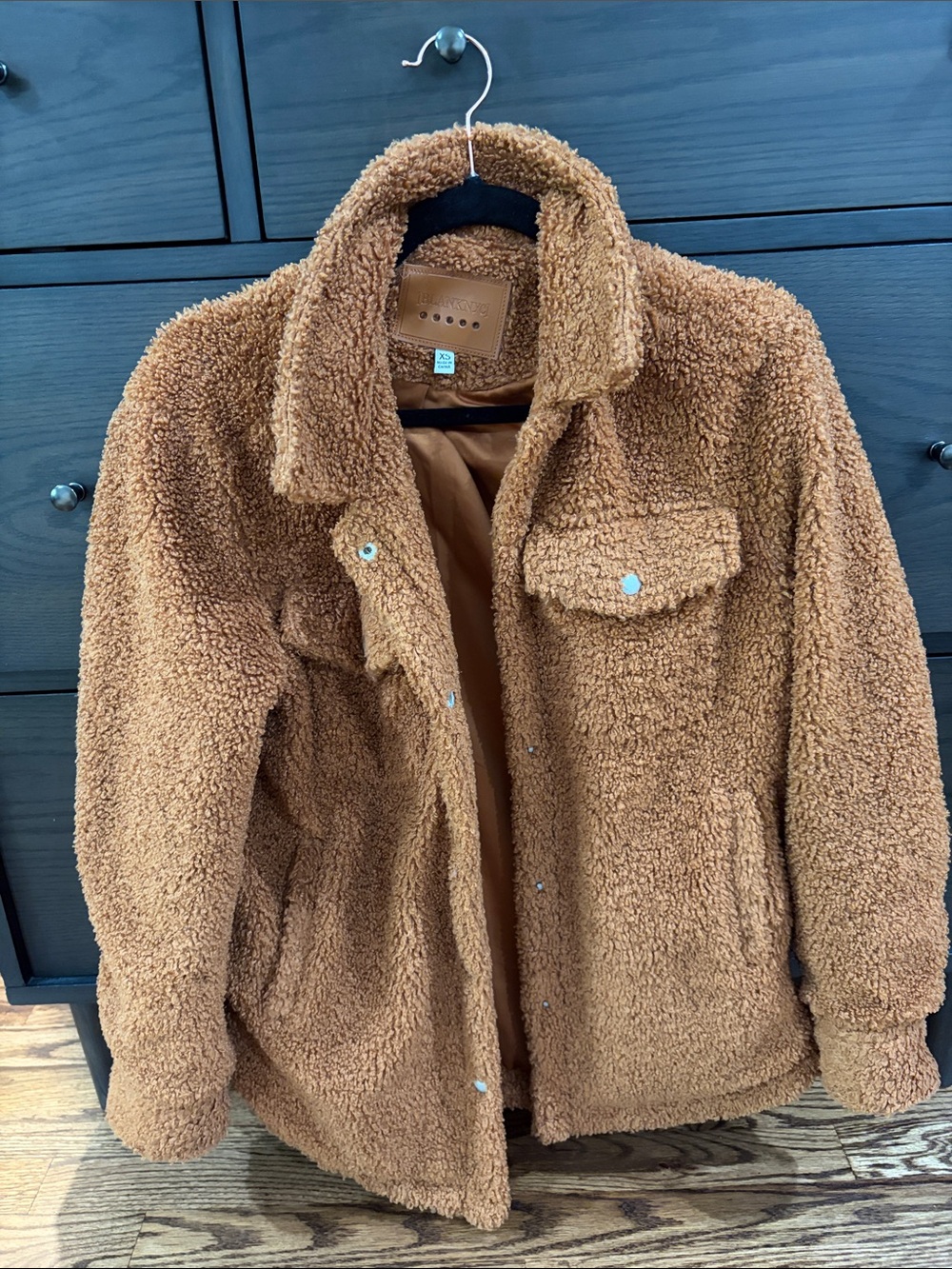 Blank NYC Women's Teddy Jacket in Camel Brown
